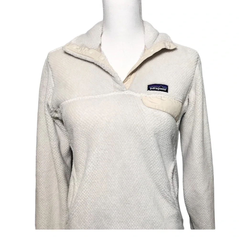 PATAGONIA Re-Tool Snap T Fleece Pullover in Raw Linen Size XS —Super Comfortable - Picture 4 of 8